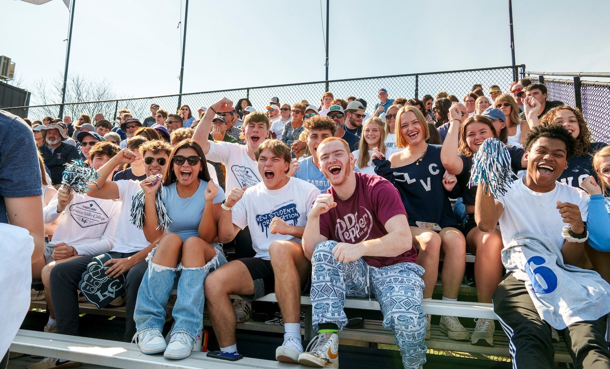 LVC students cheer at Homecoming 2024