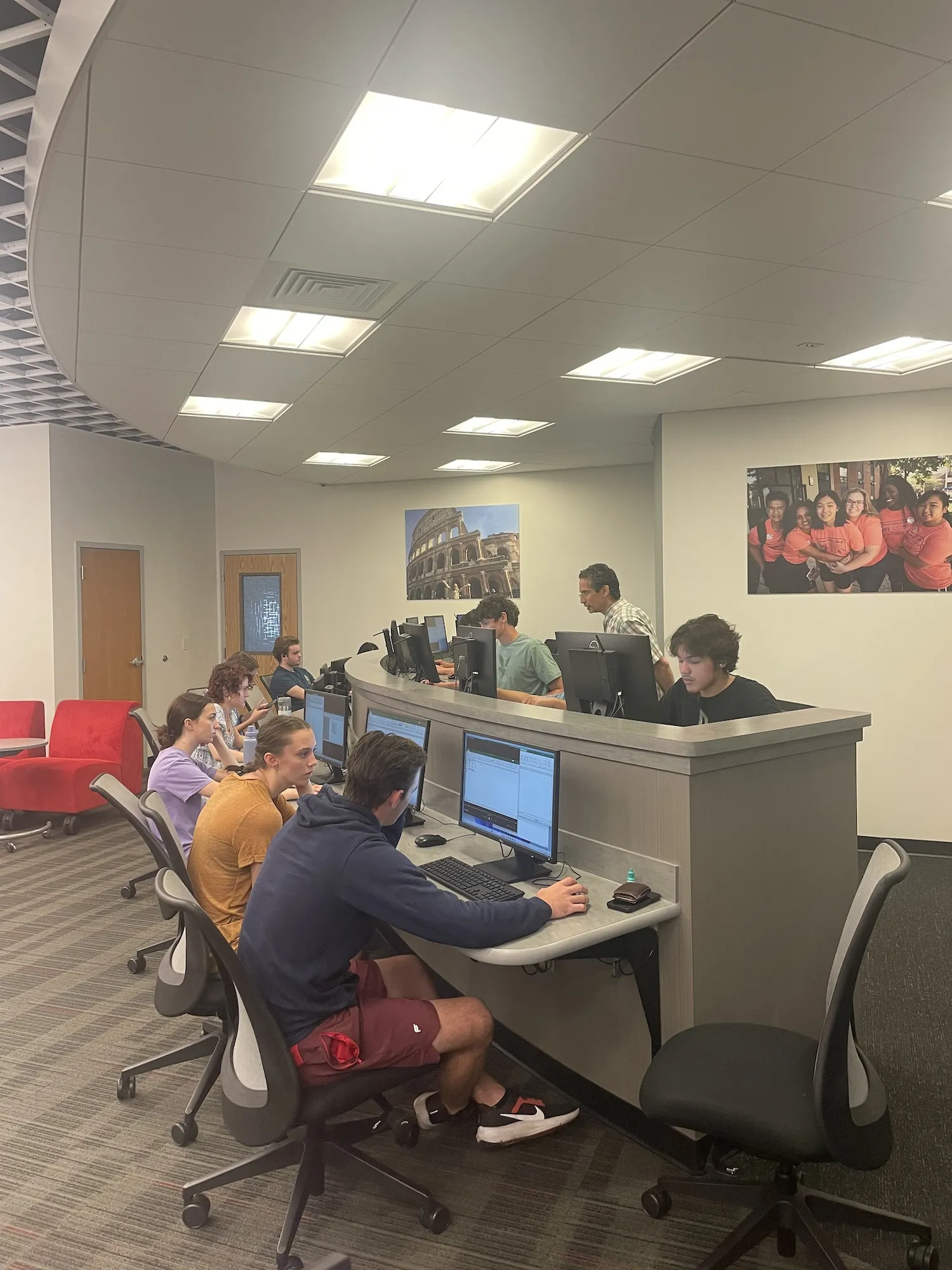 Students work on computers during 2024 Actuarial Science Camp at LVC