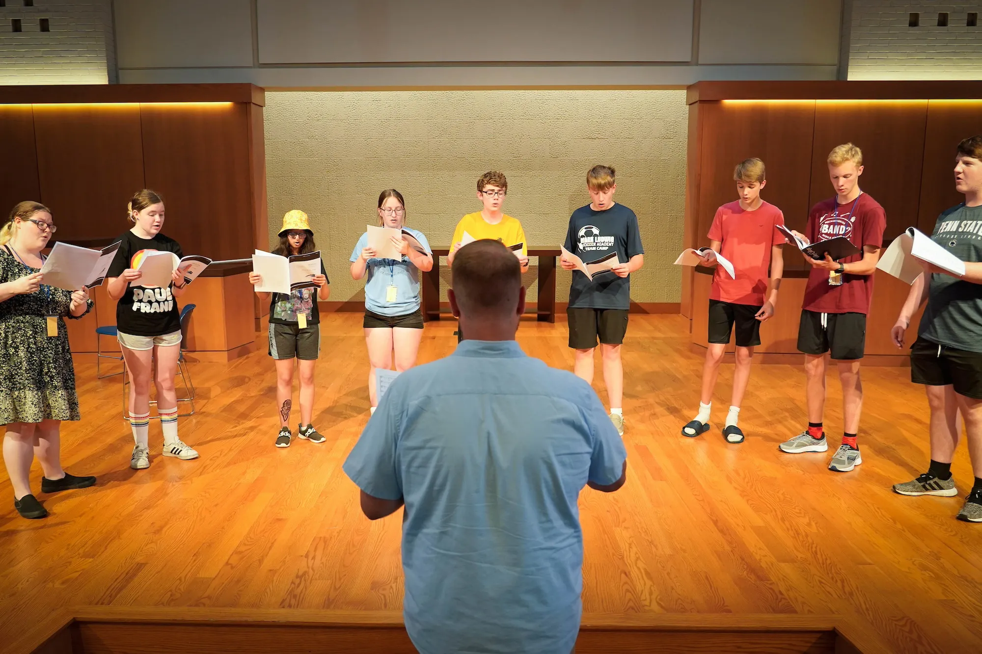 LVC summer music camp students sing in choir