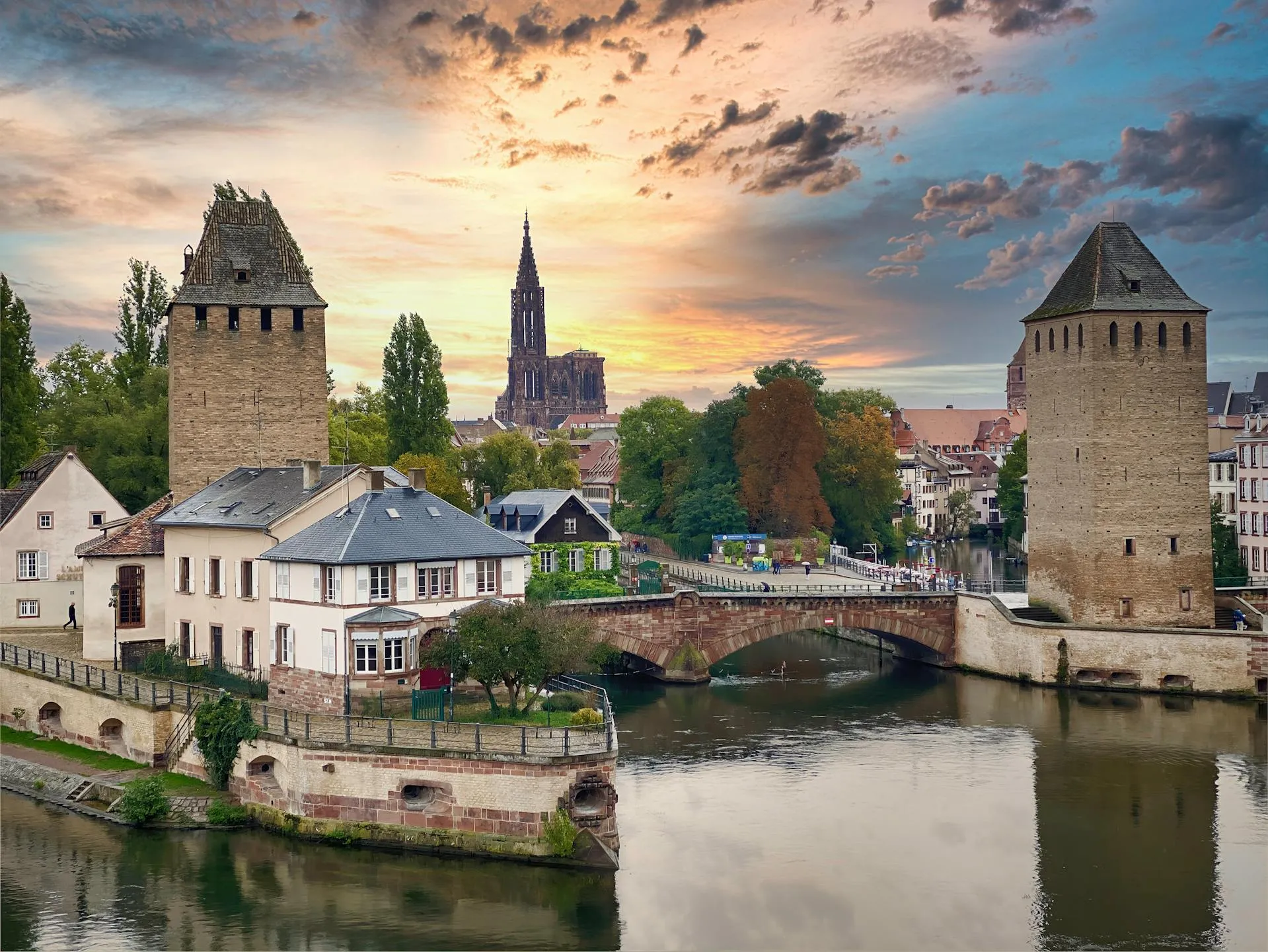 City of Strasbourg at Sunset by Yevhenii Deshko