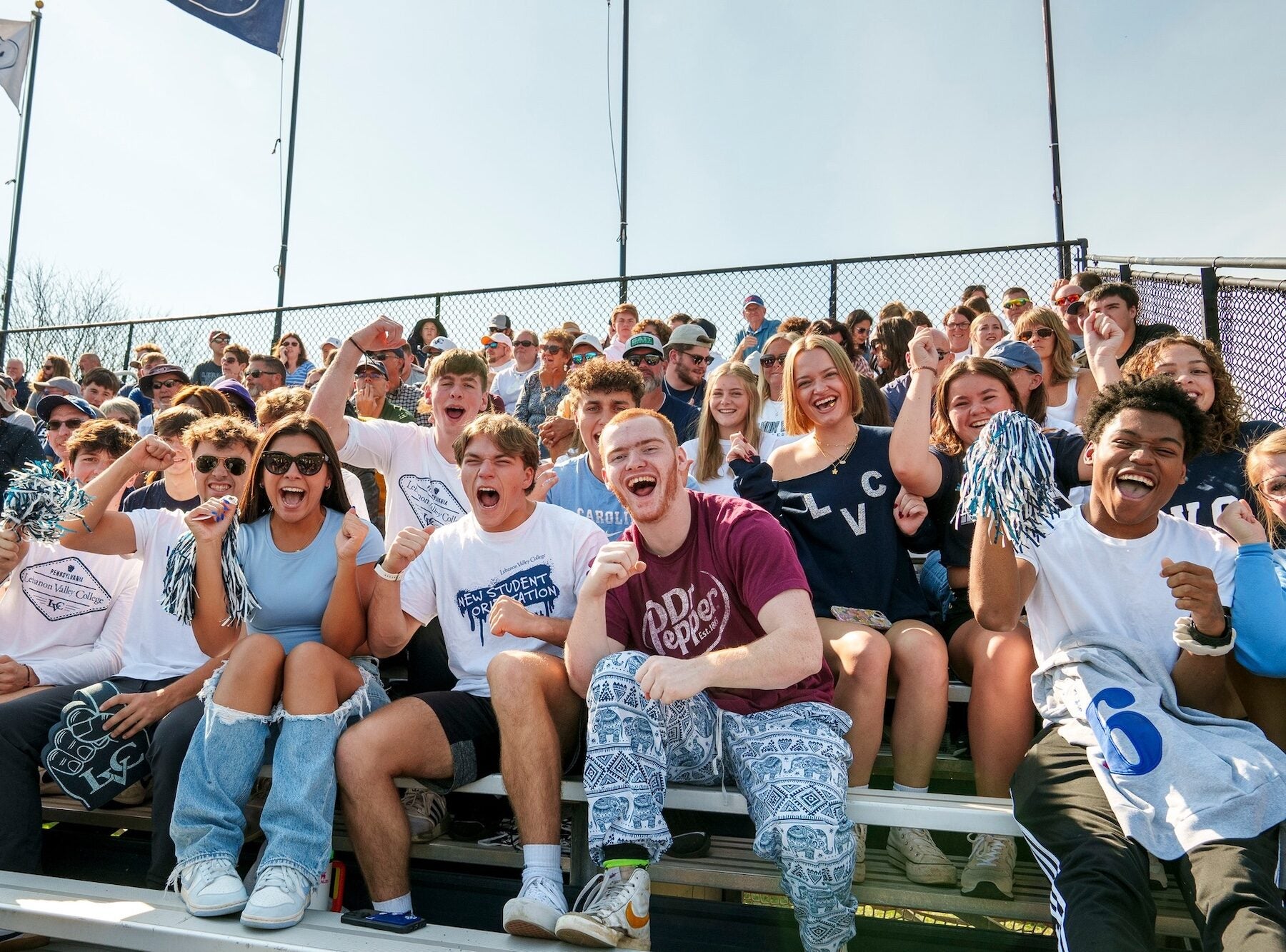 LVC students cheer at Homecoming 2024