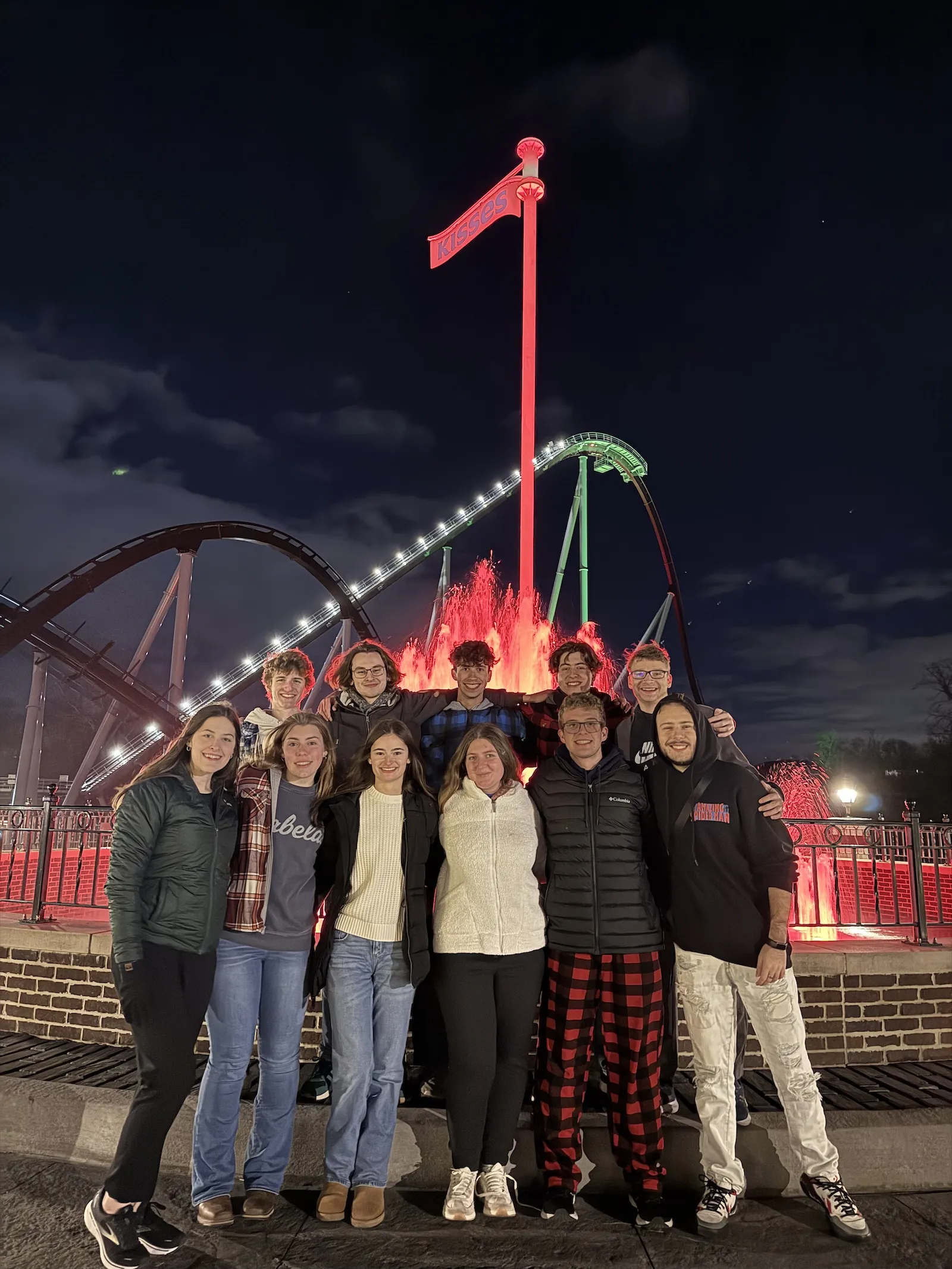 Honors Program Students visit Hersheypark in the Dark in October 2024