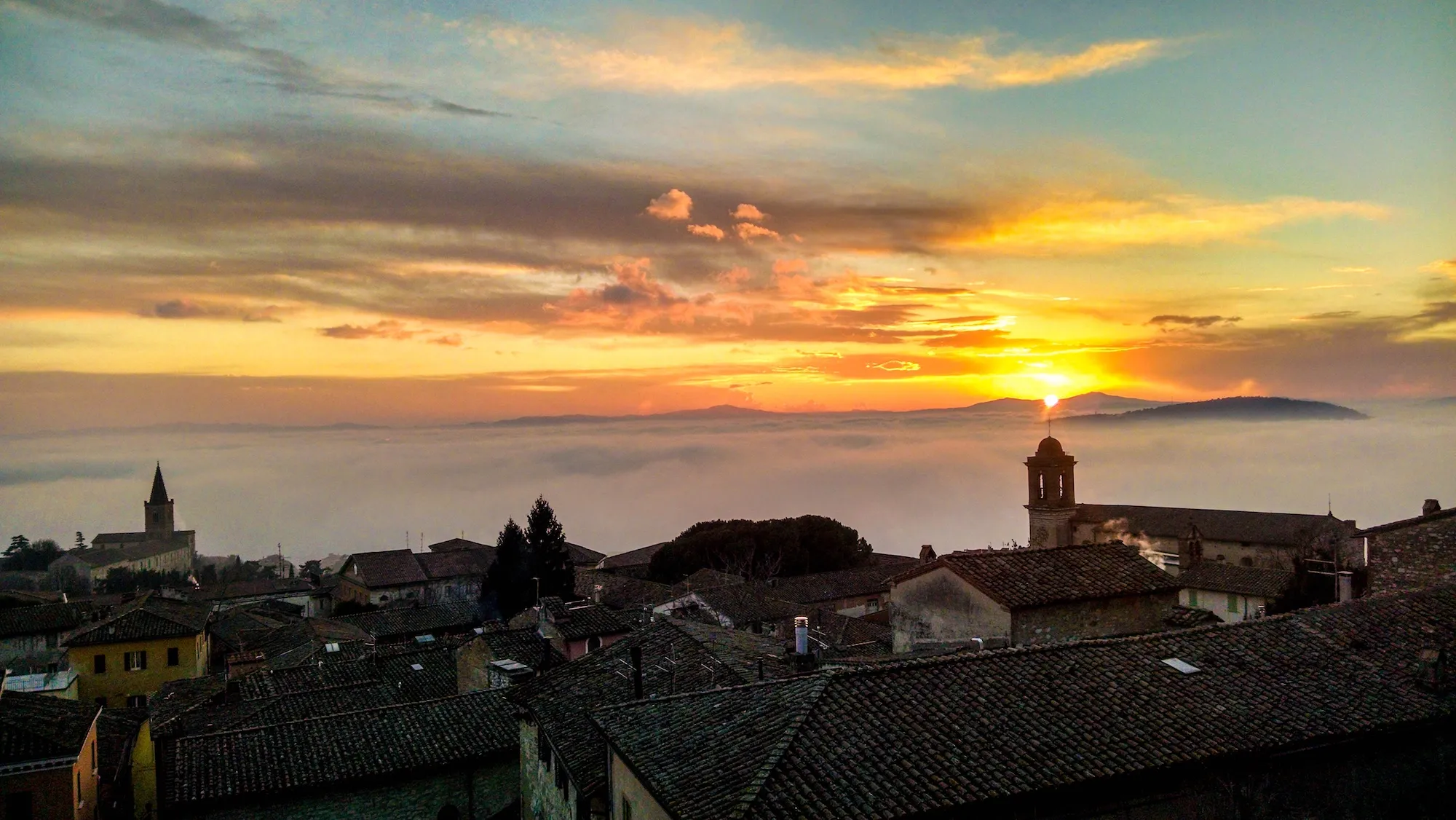 Perugia, Italy aerial view